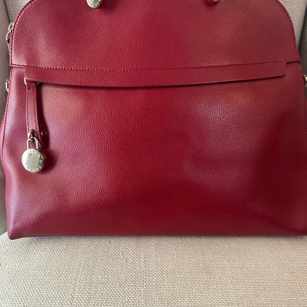 Furla Red Leather Shoulder Bag